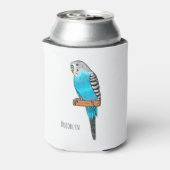 Blaue Budgerigar-Cartoon Dosenkühler (Kanne Rückseite)