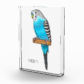 Blaue Budgerigar-Cartoon Fotoblock (Rechts)
