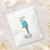 Blaue Budgerigar-Cartoon Geschenktütchen (Ausgeschnitten)