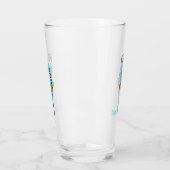 Blaue Budgerigar-Cartoon Glas (Links)