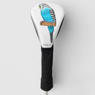 Blaue Budgerigar-Cartoon Golf Headcover