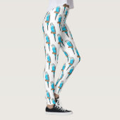 Blaue Budgerigar-Cartoon Leggings (Rechts)