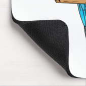 Blaue Budgerigar-Cartoon Mousepad (Ecke)