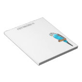 Blaue Budgerigar-Cartoon Notizblock (angewinkelt)
