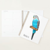 Blaue Budgerigar-Cartoon Planer (Anzeige)