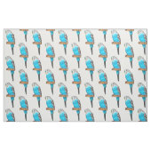 Blaue Budgerigar-Cartoon Stoff (Fat Quarter (45,7 x 55,9 cm))