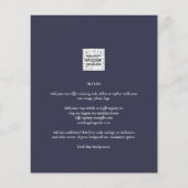 BLAUE BUDGET FOTO WEDING QR SCANNING CODE EINLADEN FLYER (Hinten)