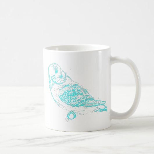 blaue budgie Tasse (Rechts)