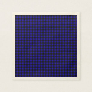 Blaue Buffalo-Karo-Papier-Servietten Serviette
