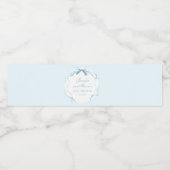 Blaue Bugband Babyduschflaschen Etiketten (Einzelnes Label)