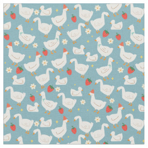 Blaue Bugfrüchte Erdbeere Stoff