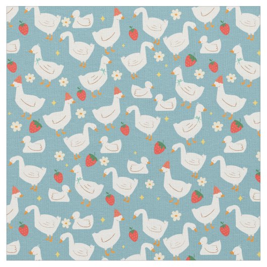 Blaue Bugfrüchte Erdbeere Stoff (Nahaufnahme)