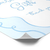 Blaue Bugkarten und Geschenke Poster (Ecke)