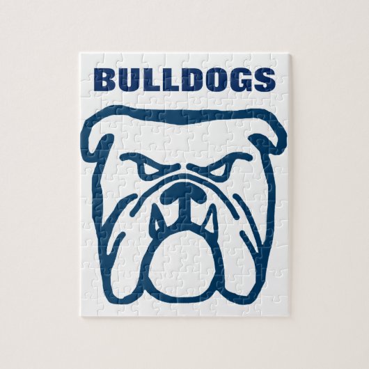 Blaue Bulldogge Puzzle (Vertikal)