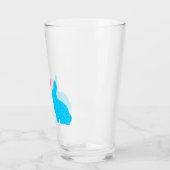 Blaue Bunnien und rosa Herz Glas (Links)