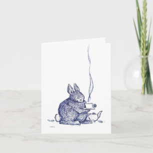 Blaue-Bunny-Genehmigungskarte Karte