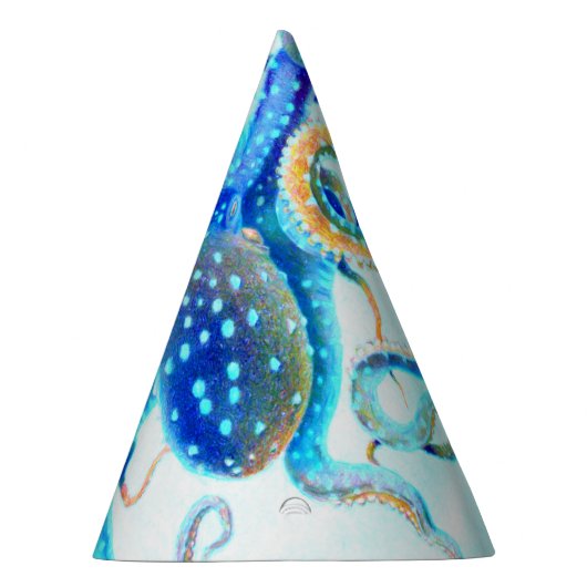 Blaue bunte Krake Partyhütchen (Rechts)