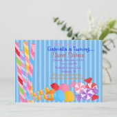 Blaue bunte Lose der Einladung des (Stehend Vorderseite)