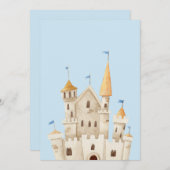 Blaue Burg Feiertagskarte (Vorne/Hinten)
