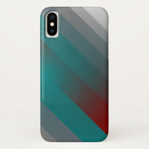 blaue burgunderrote graue Streifen Case-Mate iPhone Hülle