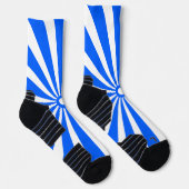 Blaue Burst-Energie-Muster-Socken Socken (Rechts)