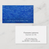 Blaue Bürsten-Aquarell-Wäsche Visitenkarte (Vorne/Hinten)