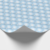 Blaue Büschelperlen Geschenkpapier (Ecke)