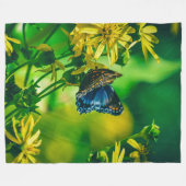 BLAUE BUTTERFLY FLEECEDECKE (Vorderseite (Horizontal))