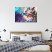 BLAUE BUTTERFLY LEINWANDDRUCK (Insitu (Schlafzimmer))