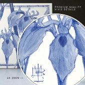 Blaue Butterfly Lily Decke Jugendstil Lilies Fliese