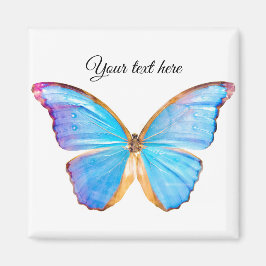 BLAUE BUTTERFLY personalisieren Magnet