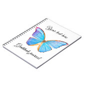 BLAUE BUTTERFLY personalisieren Notizblock (Linke Seite)