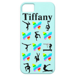 BLAUE BUTTERFLY PERSONALISIERT GYMNASTICS IPHONE F Case-Mate iPhone HÜLLE
