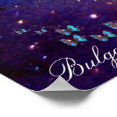 BLAUE BUTTERFLY POSTER (Ecke)