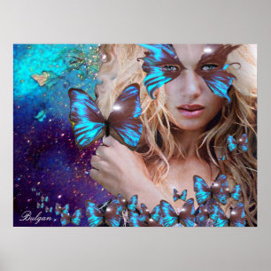 BLAUE BUTTERFLY POSTER