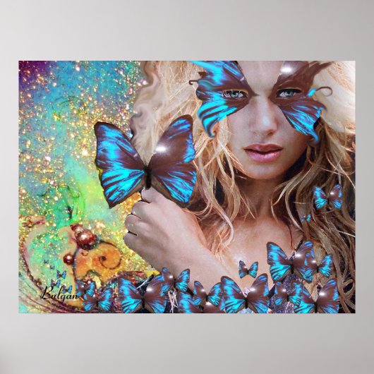 BLAUE BUTTERFLY POSTER (Vorne)