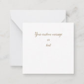 Blaue Butterfly und Zebra-Fur-Rose Monogram Custom Mitteilungskarte (Rückseite)