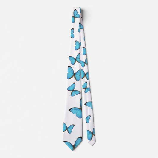 Blaue Butterflys Krawatte (Vorderseite)
