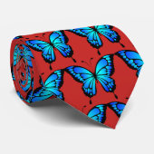 Blaue Butterflys von Schaufenstern. Krawatte (Gerollt)