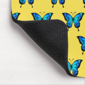 Blaue Butterflys von Schaufenstern. Mousepad (Ecke)
