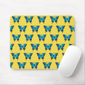 Blaue Butterflys von Schaufenstern. Mousepad (Mit Mouse)