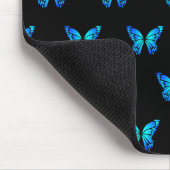 Blaue Butterflys von Schaufenstern. Mousepad (Ecke)