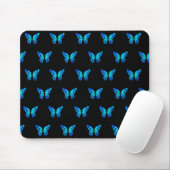 Blaue Butterflys von Schaufenstern. Mousepad (Mit Mouse)