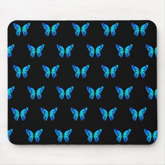 Blaue Butterflys von Schaufenstern. Mousepad (Vorne)