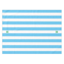 Blaue Cabana Streifen und Personalisiert grüne Mon