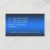 Blaue Camaro Visitenkarten Visitenkarte (Rückseite)