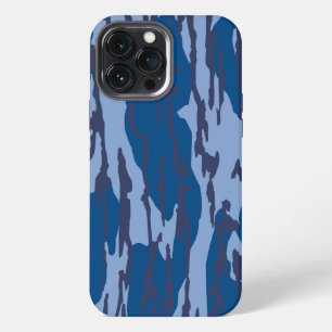 Blaue Camo-Militärmuster Blaue Tarnung iPhone 13 Pro Max Hülle
