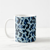 Blaue Camouflage Abstraktes Muster Kaffeetasse (Links)