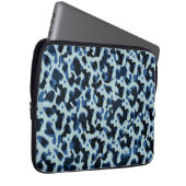 Blaue Camouflage Abstraktes Muster Laptopschutzhülle (Vorne Rechts)
