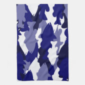 Blaue Camouflage-Bass-Fischen Handtuch (Vertikal)